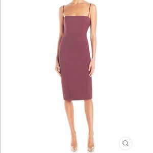 Misha Collection Sophie Cocktail Dress Plum Midi 8